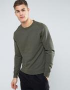 Mango Man Sweatshirt In Khaki - Green