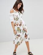 Zulu & Zephyr Beach Printed Pinafore Dress - White