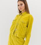 Missguided Two-piece Cord Jacket In Yellow - Yellow
