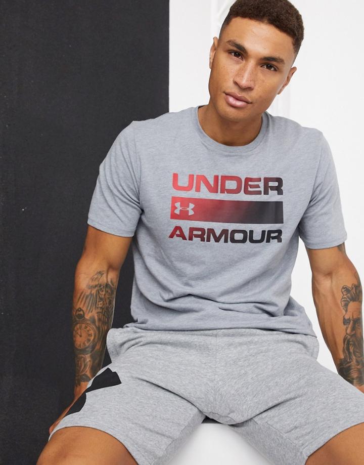 Under Armour Team Issue Wordmark T-shirt In Gray-grey