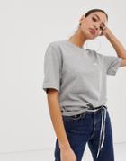 Adidas Originals Essential Mini Logo T- Shirt In Gray-grey