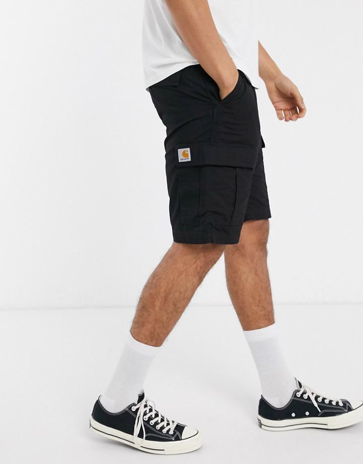 Carhartt Wip Aviation Cargo Short In Black