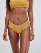 Zulu & Zephyr Ribbed Bikini Bottom - Yellow
