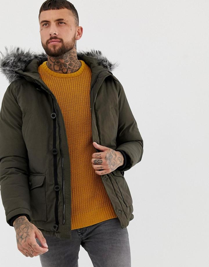 Devils Advocate Premium Japanese Faux Fur Hooded Parka Jacket-green