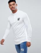 Siksilk Muscle Long Sleeve Top In White - White