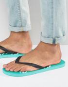 Abuze Script Logo Flip Flops - Green