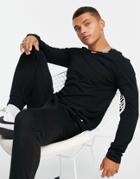 Polo Ralph Lauren Icon Logo Mock Neck Long Sleeve Top In Black