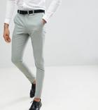 Selected Homme Tall Skinny Fit Suit Pants In Green - Green