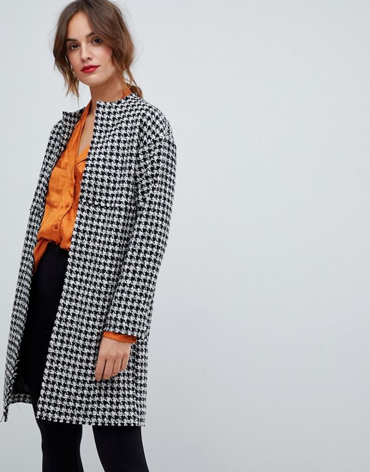 Asos Design Oversized Mono Boucle Coat - Multi