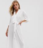 Another Reason Relaxed Jumpsuit In Crinkle - White