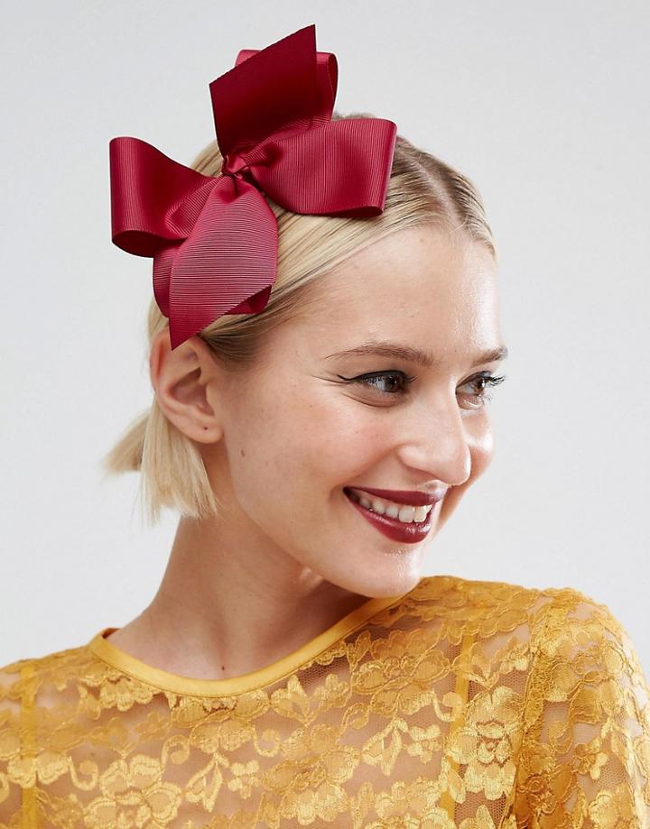 Asos Bow Fascinator Headband - Purple