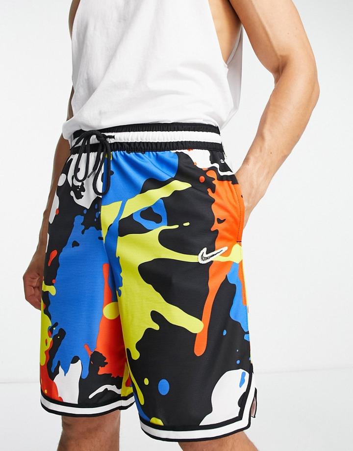Nike Basketball Splatter Pack Graphic Shorts In Black/multi