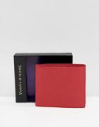 Smith And Canova Leather Wallet In Red Saffiano - Red