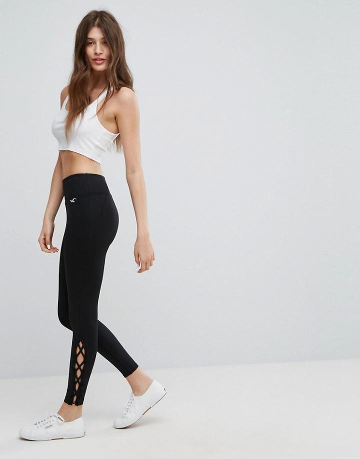 Hollister Legging With Lattice Detail - Black