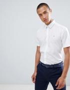 Farah Slim Short Sleeve Smart Shirt - White