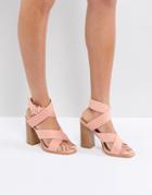 Raid Abree Pink Block Heeled Sandals - Pink