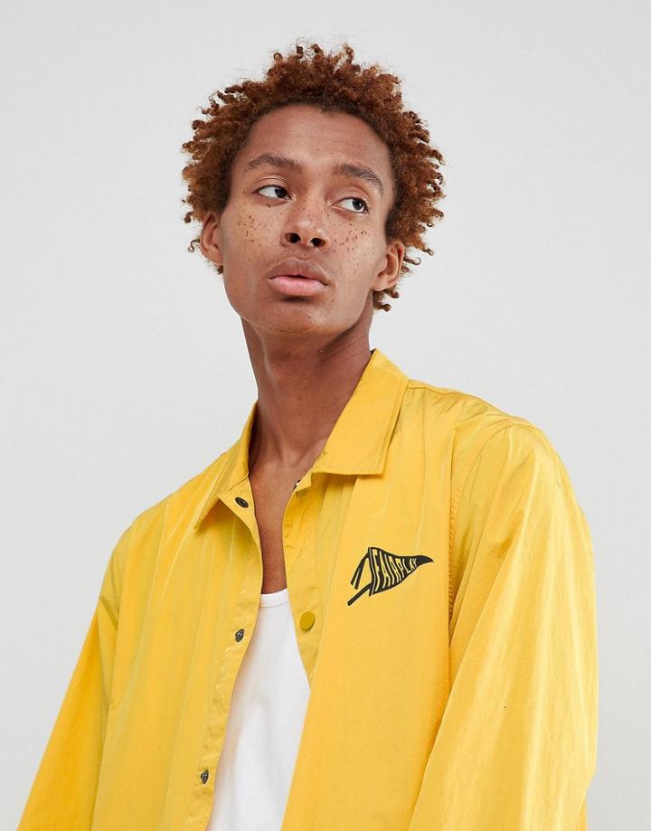 Fairplay Long Sleeve Coach Jacket In Yellow - Yellow