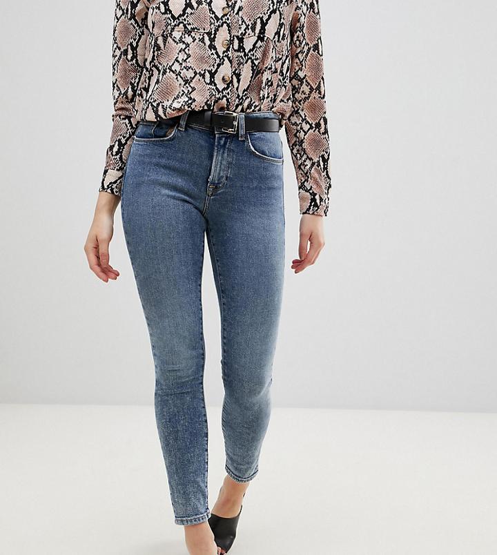 New Look Petite Acid Skinny Ankle Grazer Jeans - Blue