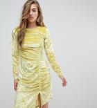 Miss Sefridge Velvet Ruched Mini Dress-multi