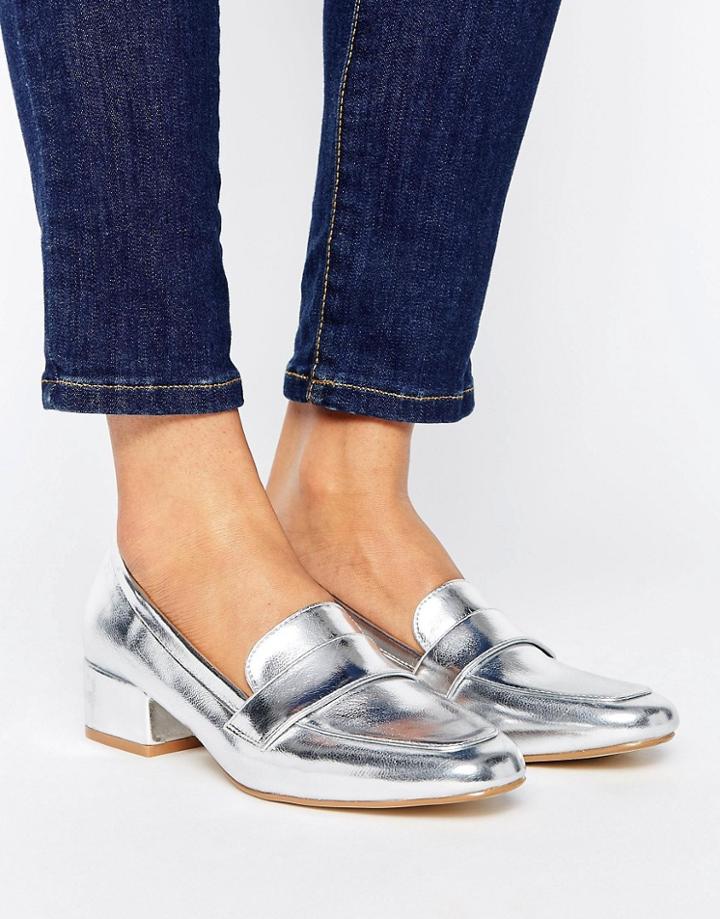 Raid Haven Silver Loafers - Silver