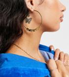 Hoops + Chains Ldn Hoops With 'that Bitch' Slogan In 18kt Waterproof Gold Plate