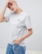 Champion Relaxed T-shirt With Small Script Logo - Gray