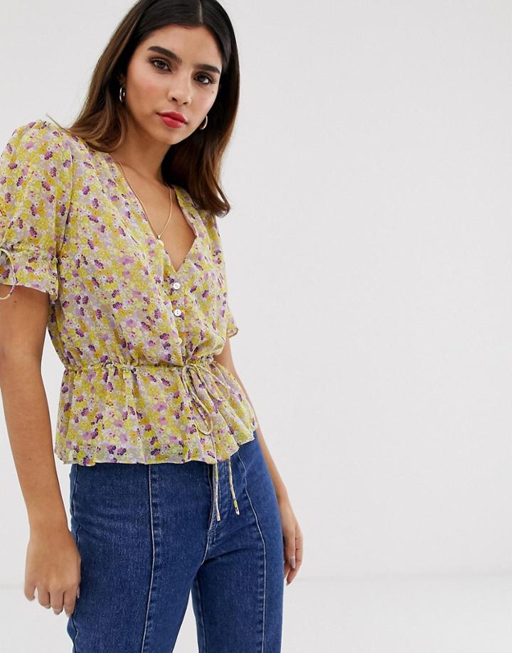 The East Order Arlo Floral Blouse-purple