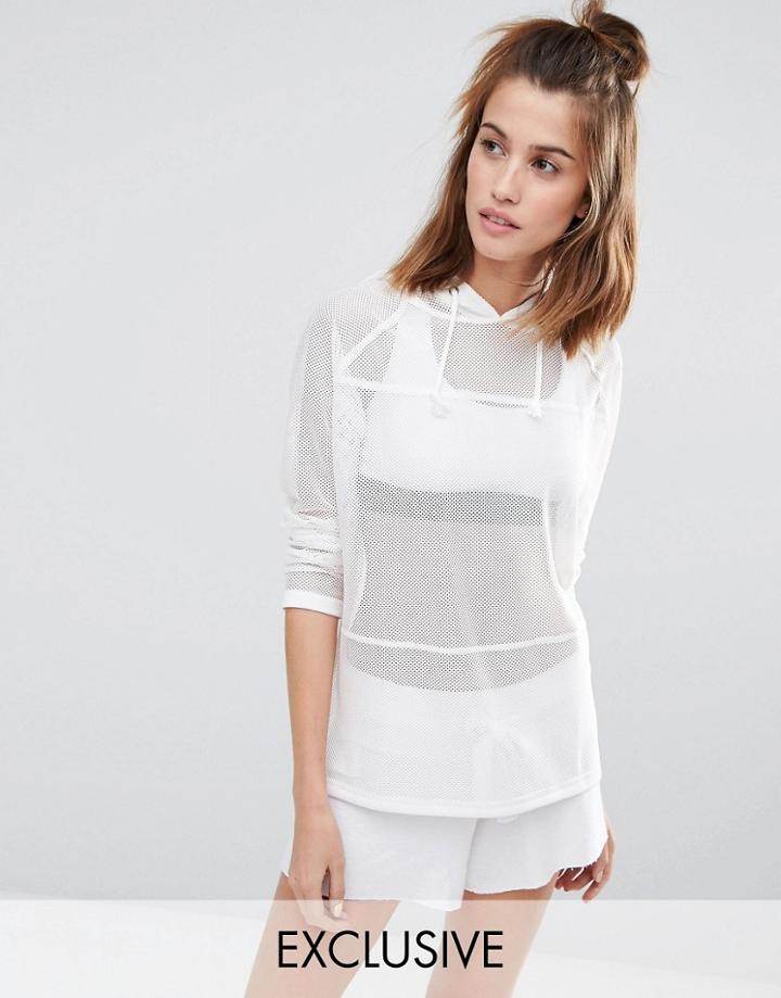 South Beach Mesh Hoody - White