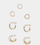 Reclaimed Vintage Inspired Earring Multipack In Gold With Hoops And Cuffs