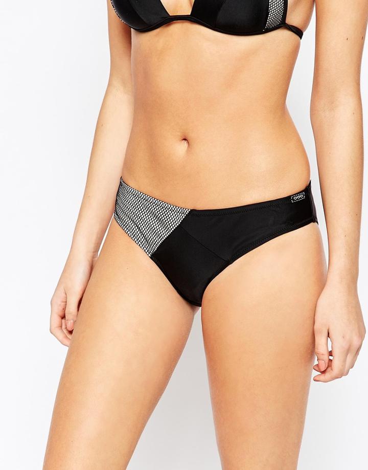 Lepel Helena Mesh Low Rise Bikini Bottom - Black