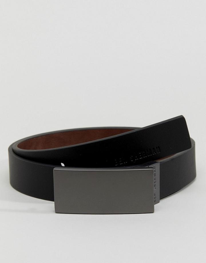 Ben Sherman Reversible Leather Belt - Black
