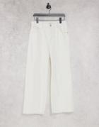 Pull & Bear 90s Wide Leg Jeans In White