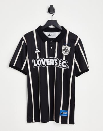 Lover's Fc Pinstripe Jersey T-shirt In Black