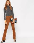 Asos Ultimate Cord Flare Pants - Tan