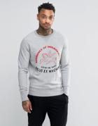 Deus Ex Machina Sweatshirt With Embroidered Horse Print - Gray