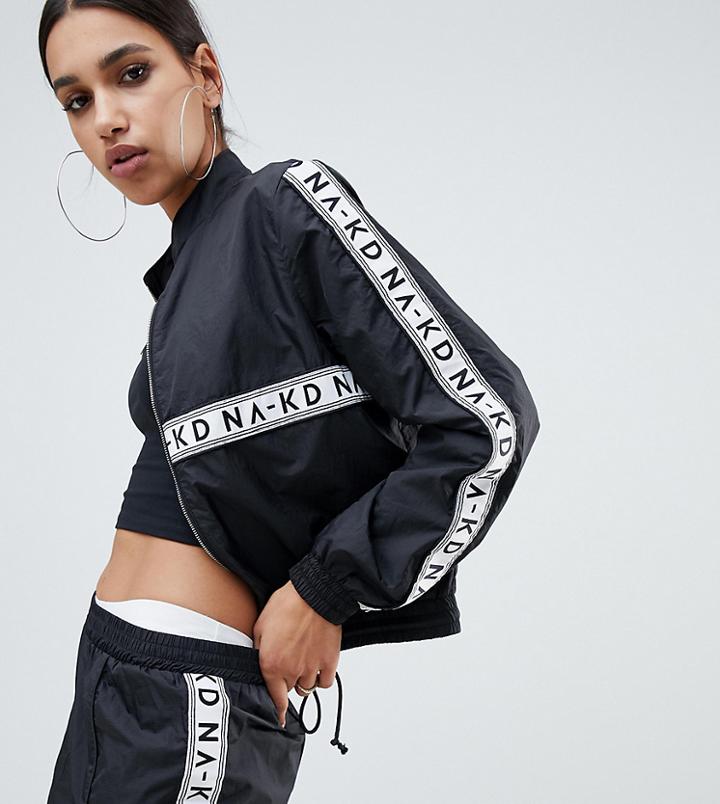 Na-kd Two-piece Logo Track Jacket In Black