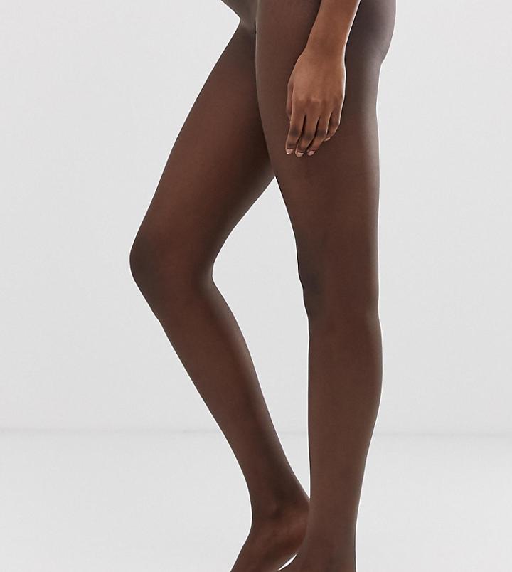 Asos Design Maternity 15 Denier Nude Tights In Umber - Brown
