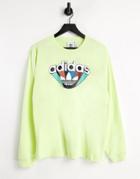 Adidas Originals Long Sleeve Top In Acid Yellow