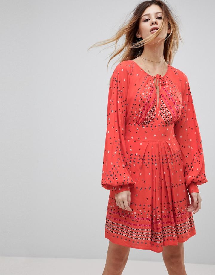 Free People Coryn Printed Skater Dress