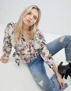 Only Floral Wrap Blouse - Multi