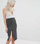 Asos Petite Color Block Stripe Pencil Dress - Multi