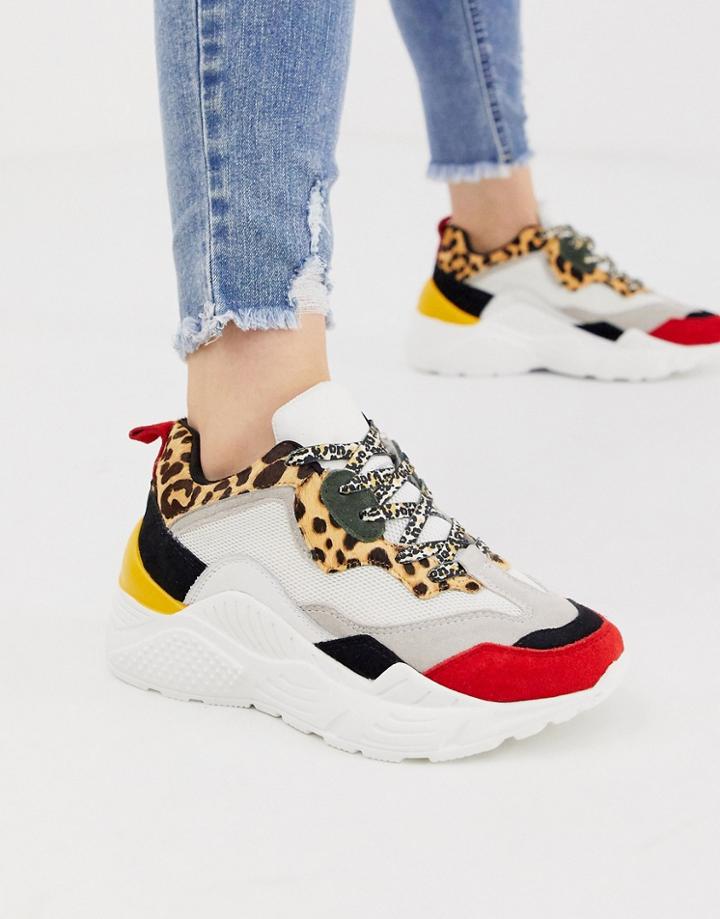 Steve Madden Antonia Leopard Mix Sneakers-multi