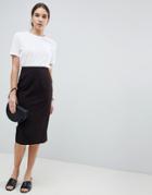 Asos Design Mix & Match Pencil Skirt-black