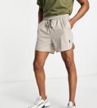 South Beach Man Recycled Polyamide Running Shorts In Stone-neutral