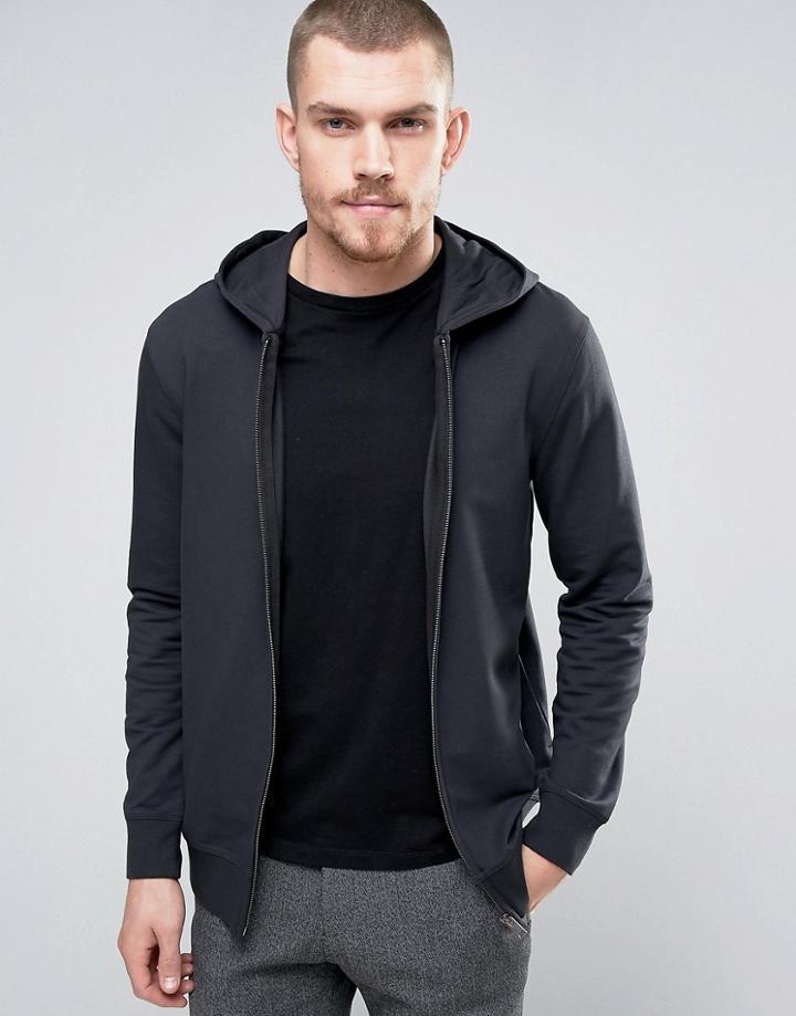 Selected Homme Zip Through Hoodie - Black