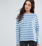Asos Tall Stripe T-shirt In Baby Loop Back - Multi