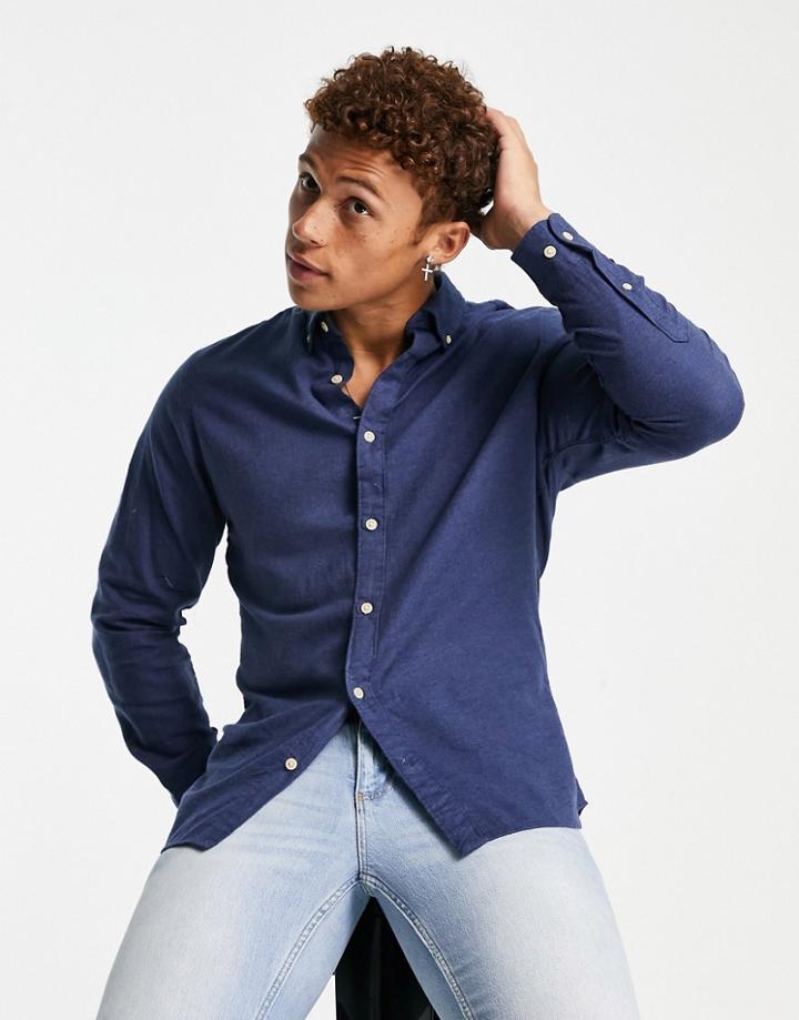 Selected Homme Flannel Shirt In Blue