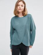 Jdy Cross Front Sweater - North Atlantic