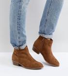 New Look Wide Fit Tan Suedette Boot - Tan