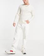 Weekday Space Straight Jeans In Dirty White